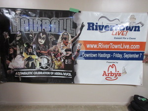 lot 158 image: ACTUAL HAIRBALL BANNER FROM RIVERTOWN LIVE CONCERT - HUGE