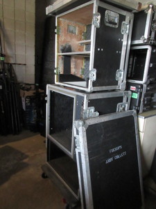 lot 317 image: EMPTY EQUIPMENT RACKS WITH COVERS