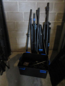 lot 321 image: SPEAKER STANDS WITH MISC HARDWARE