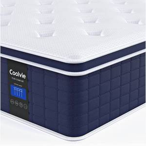 lot 2 image: COOVIE 14 Inch King Size Mattress, Medium Feel Hybrid King Mattress in a Box, 4 Layer Premium Foam with Pocket Springs for Motion Isolation and Pressure Relieving