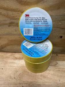 lot 73 image: 3M Lot of 5 Rolls of- General Purpose Vinyl Tape 764- Yellow (1 IN x 36 YDS Per Roll)