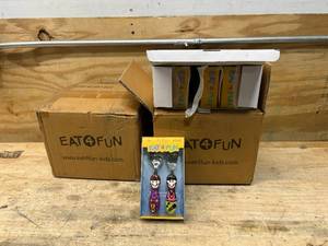 lot 84 image: EAT 4 FUN Lot of 2 Cases of- Kids Spoon & Fork Sets (12 sets per case)