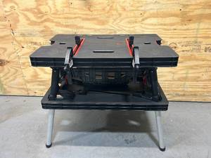 lot 43 image: KETER Folding Work Table  750-Lb. Capacity with Extendable Legs