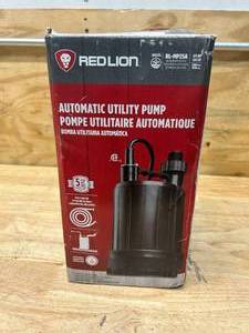 lot 101 image: RED LION RL-MP25A 115 Volt, 14 HP 2200 GPH Automatic Thermoplastic Submersible Utility Pump, 10-Ft. Cord