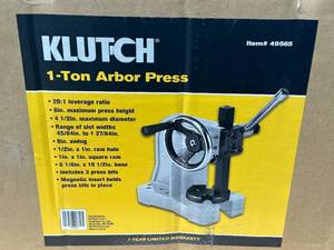 lot 48 image: KLUTCH 1-Ton Arbor Press