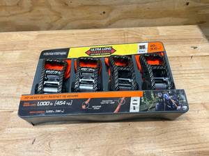 lot 68 image: SMARTSTRAPS Pack of 4- Ultra Long 20 Heavy Duty Ratchet Tie Downs