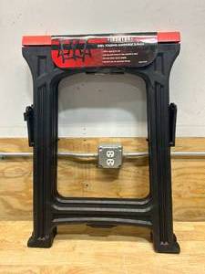 lot 55 image: IRONTON Plastic Foldable Sawhorses, 1 Pair  700-Lb. Total Capacity