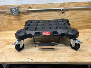 lot 58 image: MILWAUKEE PACKOUT Dolly 24 in. x 18 in. Black Multi-Purpose Utility Cart