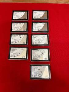 lot 10 image: INTEL Lot of 9- Solid State Hard Drives