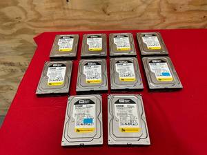 lot 136 image: WESTERN DIGITAL Lot of 10- 320GB Hard Drives