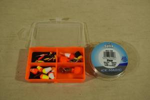 lot 23H image: Ice Fishing Line with Small Box of Tackle