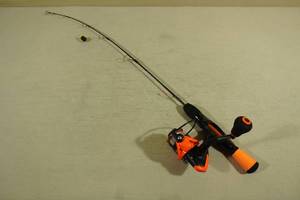 lot 23G image: Lakes & Rivers Ice Fishing Rod and Reel Combo - Medium Action
