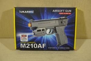 lot 127 image: UKArms M210AF Spring Powered Airsoft Pistol with Laser