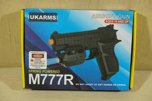 lot 129 image: UKArms M777R Spring Powered Airsoft Pistol with Laser