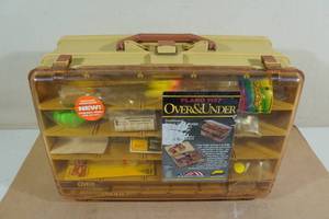 lot 159 image: Plano Over & Under Tackle Box with Assorted Tackle