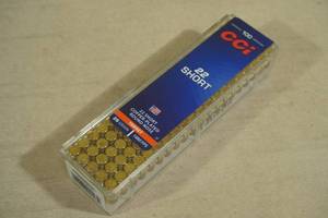 lot 186 image: 100 CCI 22 Short 29 Gr Plated RN Target Ammo