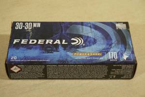 lot 191 image: 20 Federal Power Shok .30-30 Win 170 Gr JSP RN Ammo