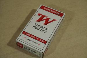 lot 195 image: 20 Winchester Target & Practice .223 Rem 55 Gr FMJ Ammo