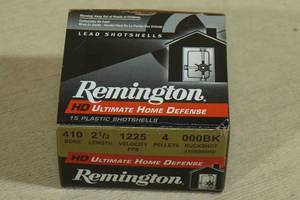 lot 211 image: 15 Remington Ultimate Home Defense .410 Gauge 2-12 000BK Shotshells