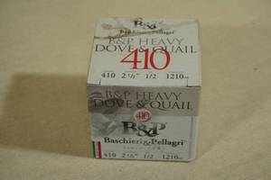 lot 217 image: 25 B&P Heavy Dove and Quail .410 Gauge 2-12 8 Shot ShotShells