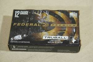 lot 224 image: 5 Federal Truball 12 Gauge 2-34 Rifled HP Slugs
