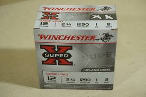 lot 232 image: 25 Winchester Super-X 12 Gauge 2-34 8 Shot Shotshells