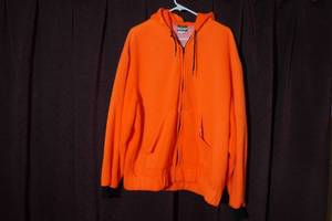 lot 244 image: Ozark Trail Blaze Orange Zip-Up Hoodie -XL