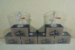 lot 269 image: 6 Lucky Shot Pint Glasses with Embedded Bullet