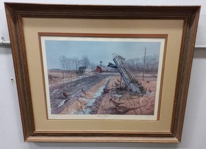 lot 1 image: Leaving Shelter Lithograph by Les Kouba