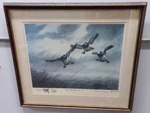 lot 5 image: Big Bills Barreln In Lithograph by Les Kouba