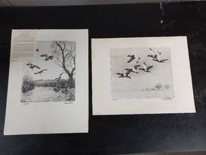 lot 28 image: 2 Etchngs by Richard Bishop