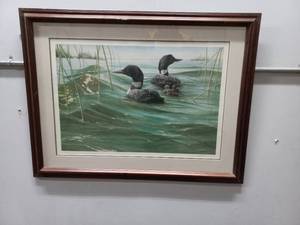 lot 40 image: Loons by Kevin Daniels