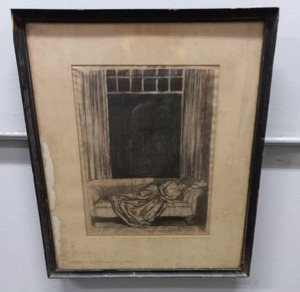 lot 42 image: Stencil Drawing by Gabain