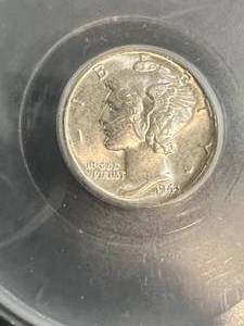 1943-D US MERCURY DIME SEGS MS68
