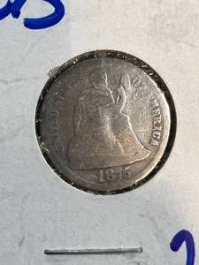 1875 US SEATED LIBERTY DIME