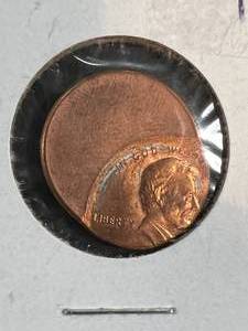 US OFF CENTERED MEMORIAL CENT MINT ERROR