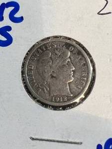 1912-S US BARBER DIME