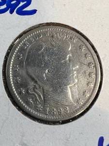 1892 US BARBER QUARTER