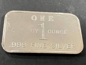 1 TROY OZ .999 FINE SILVER BAR