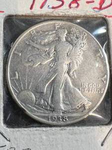 1938-D US WALKING LIBERTY HALF DOLLAR