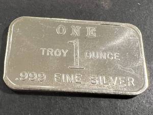 1 TROY OZ .999 FINE SILVER BAR