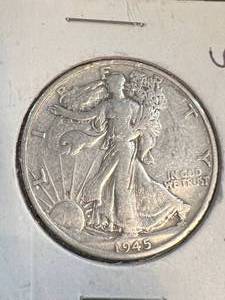 1945-S US WALKING LIBERTY HALF DOLLAR