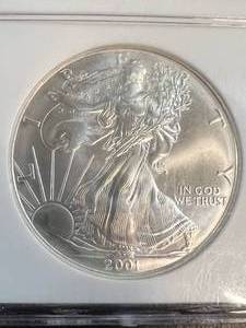 2001 AMERICAN SILVER EAGLE NGC MS69