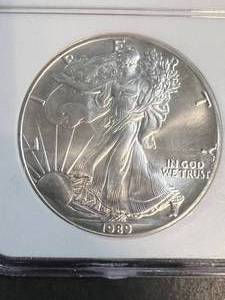 1989 AMERICAN SILVER EAGLE NGC MS69