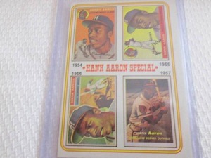 lot 1 image: 1974 Topps Hank Aaron Card...