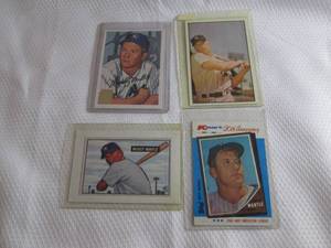 lot 21 image: Assorted  Mickey Mantle Topps & Bow...