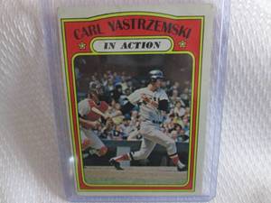 lot 23 image: 1972 Topps Carl Yastrzemski In Acti...