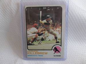 lot 37 image: 1973 Topps Harmon Killebrew Card...
