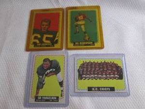 lot 41 image: 4 1964 Topps Football Cards...