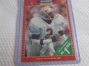 lot 56 image: Deion Sanders Pro Set Rookie Card...